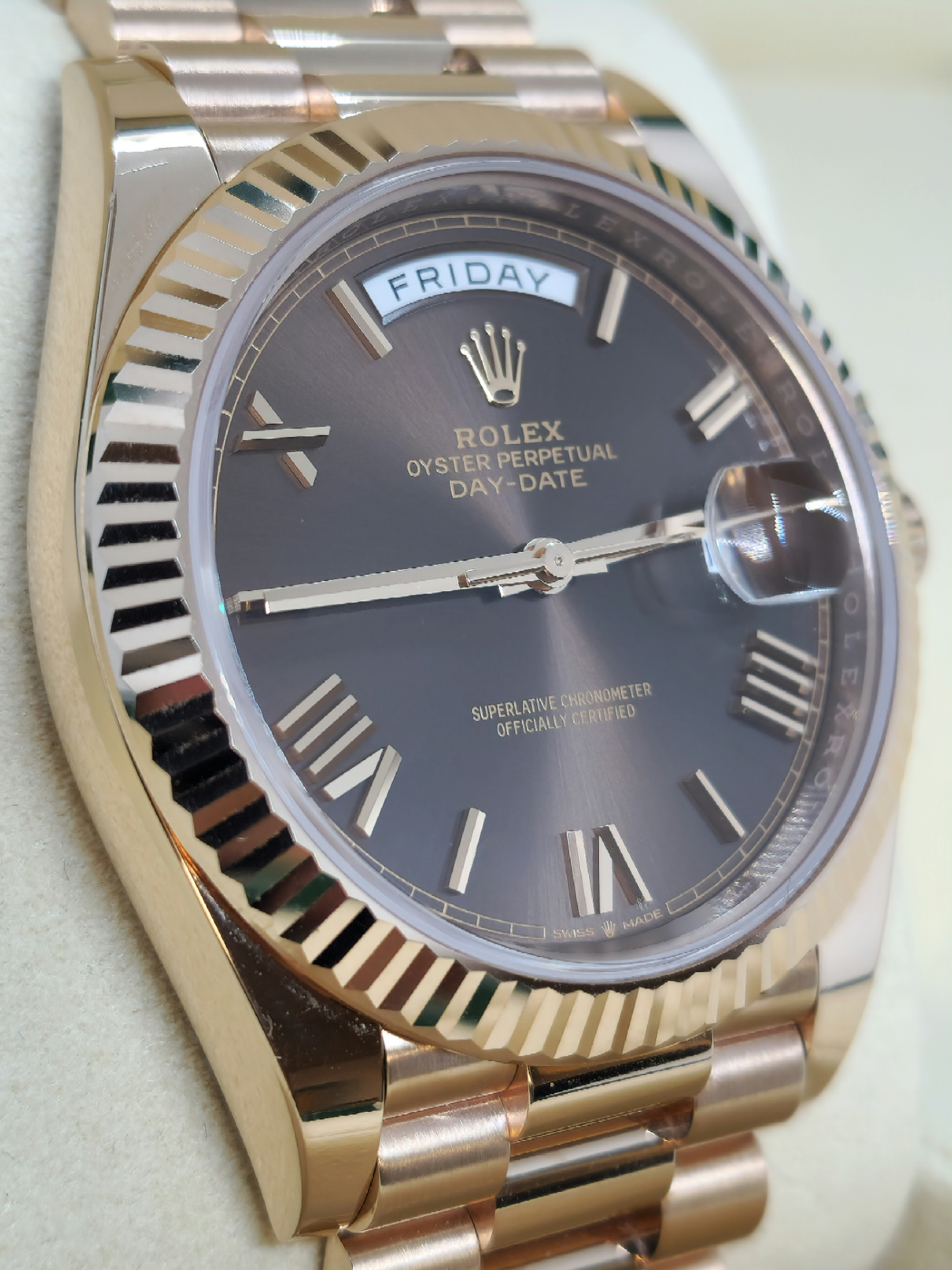 Rolex day date discount 40mm rose gold