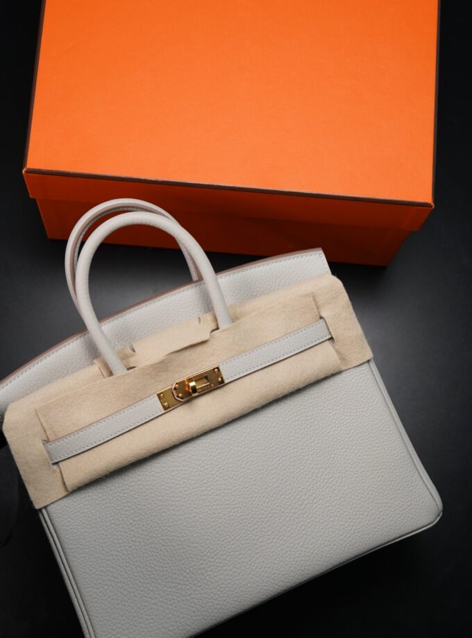 Hermès Birkin 25 Gris Perle Togo Gold Hardware
