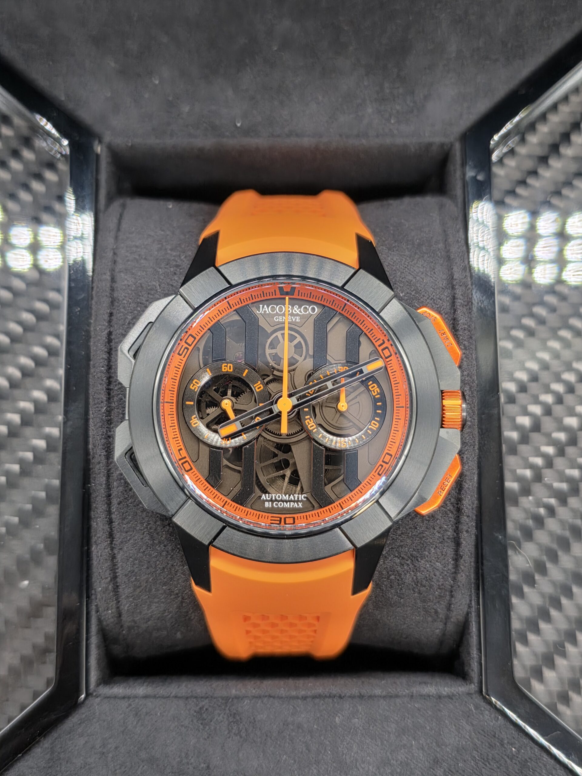 Jacob & Co. Epic X Chrono 44mm Titanium Orange EC430.21.AB.AA.ABRUA