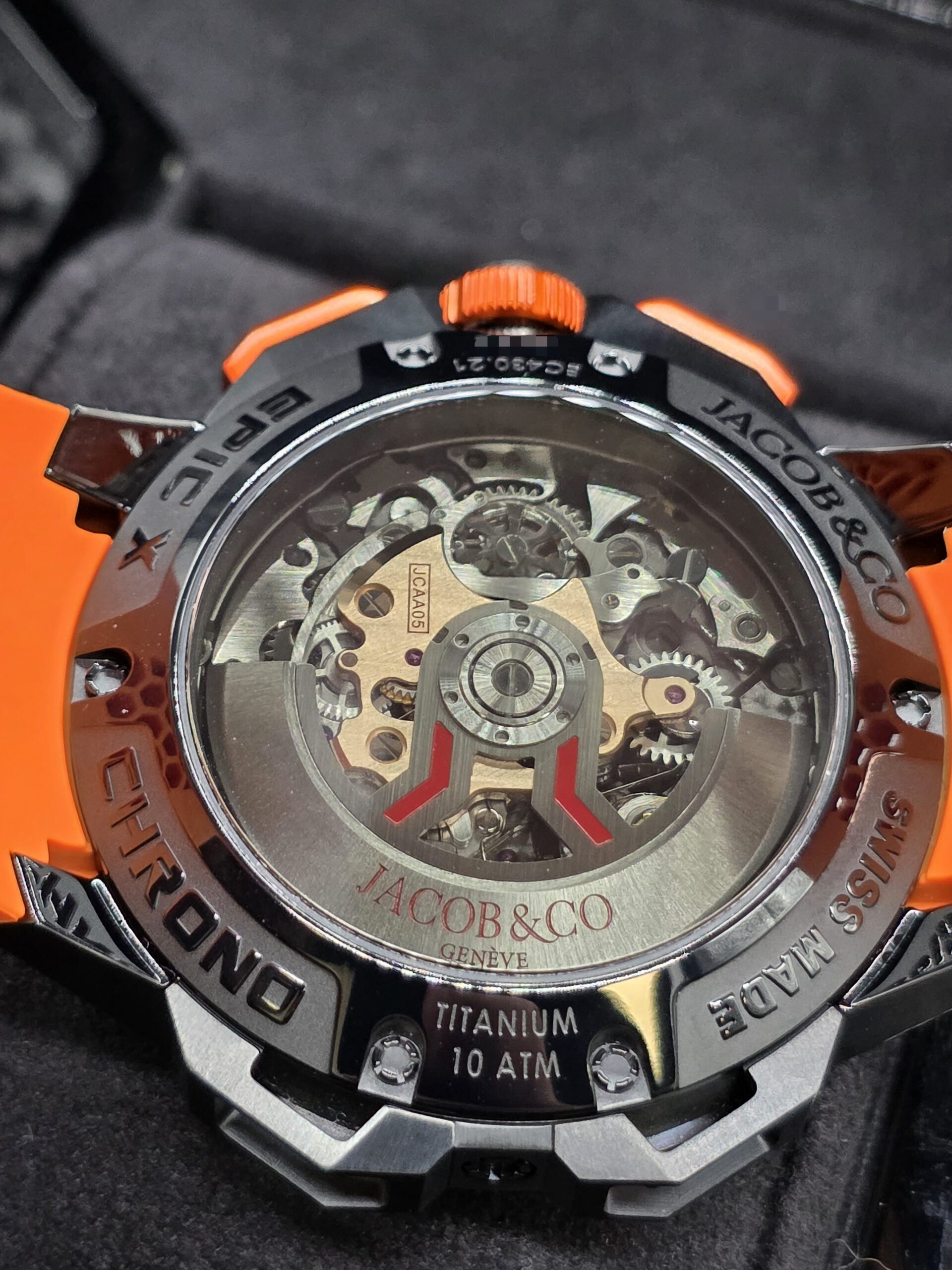 Jacob & Co. Epic X Chrono 44mm Titanium Orange EC430.21.AB.AA.ABRUA - Image 5